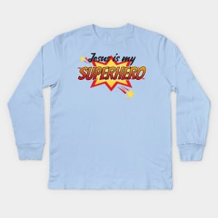 Jesus is my Superhero VBS Christian T-Shirt Kids Long Sleeve T-Shirt